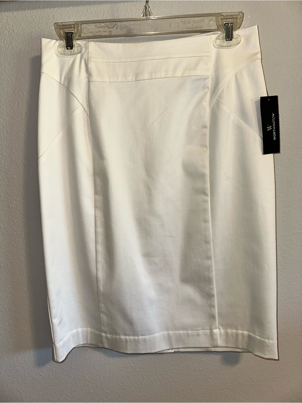 Worthington White Pencil Skirt fully lined size 6